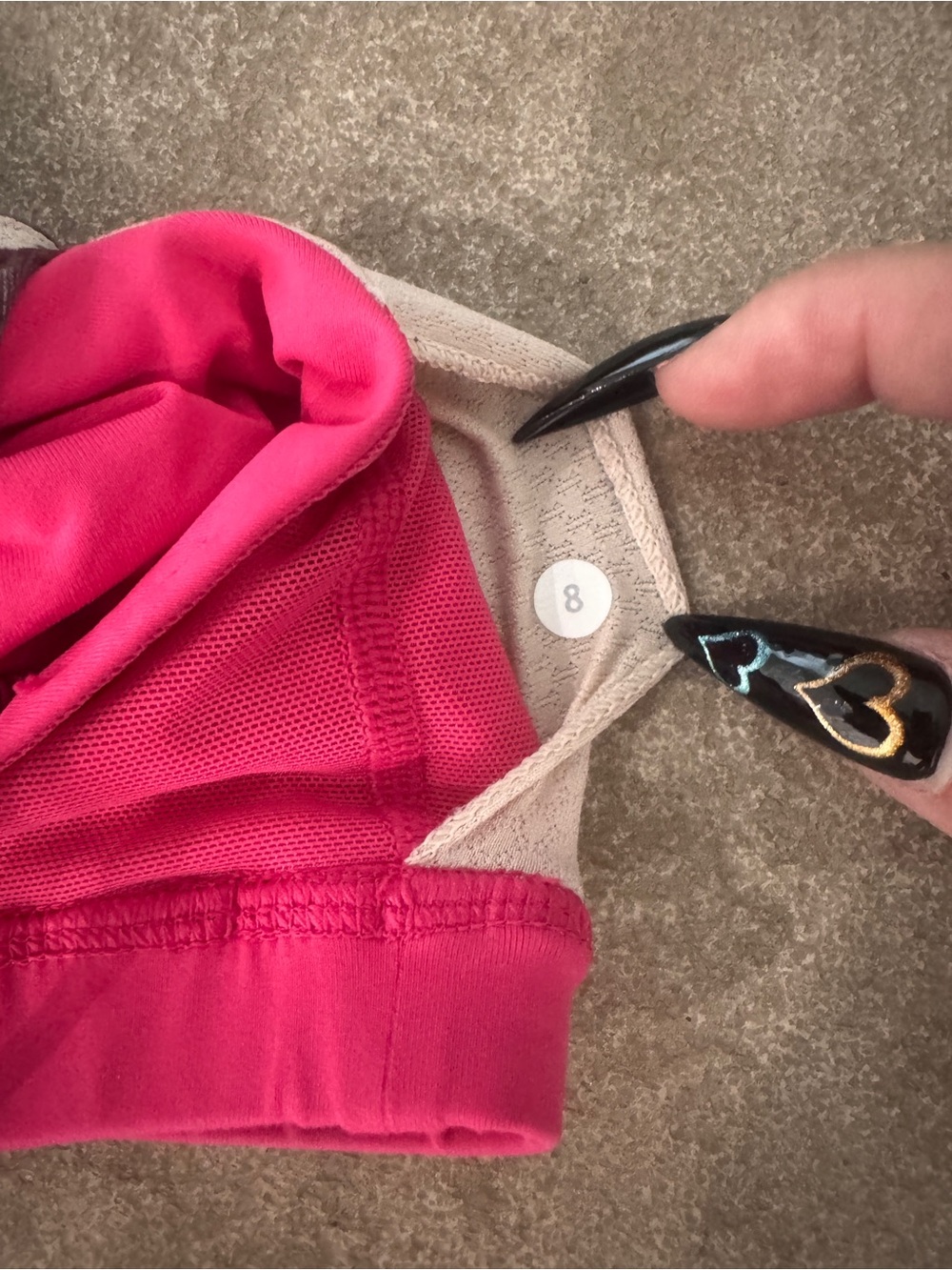 Lululemon Wild Tank Top 2-in-1 Heathered Black Cherry Coral Size 8 Built-In Bra - Picture 6 of 9